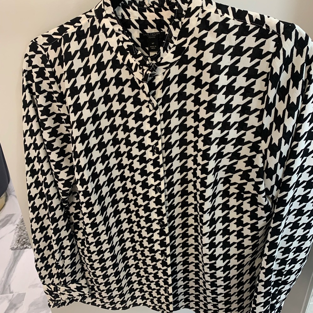 Houndstooth blouse